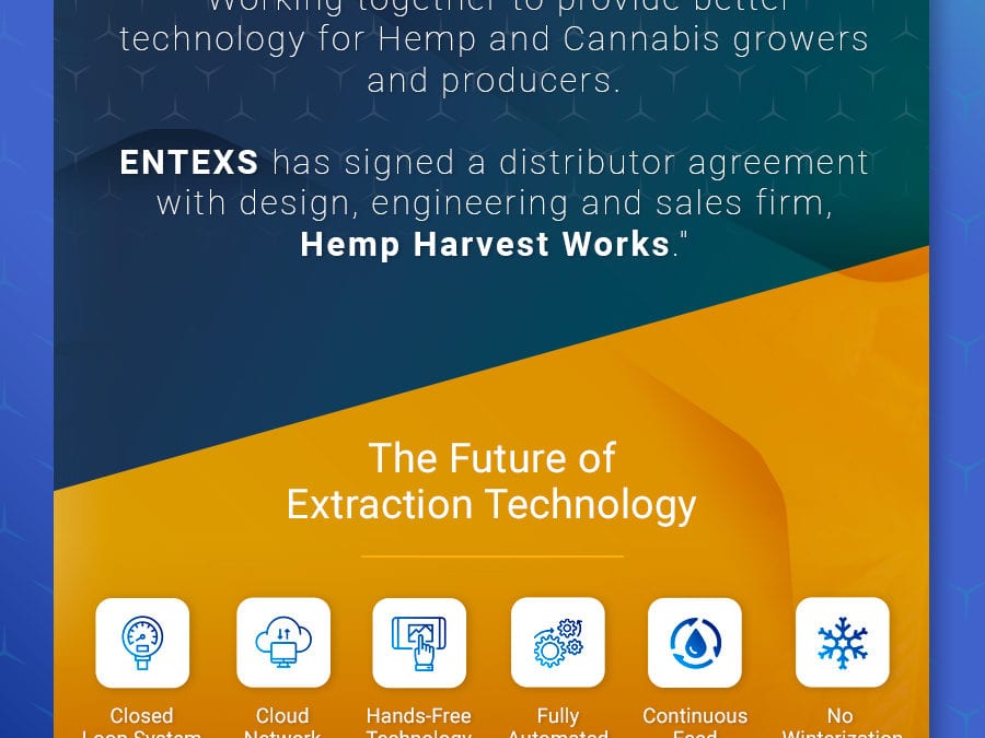 ENTEXS Signs Distributor Agreement With Hemp Harvest Works